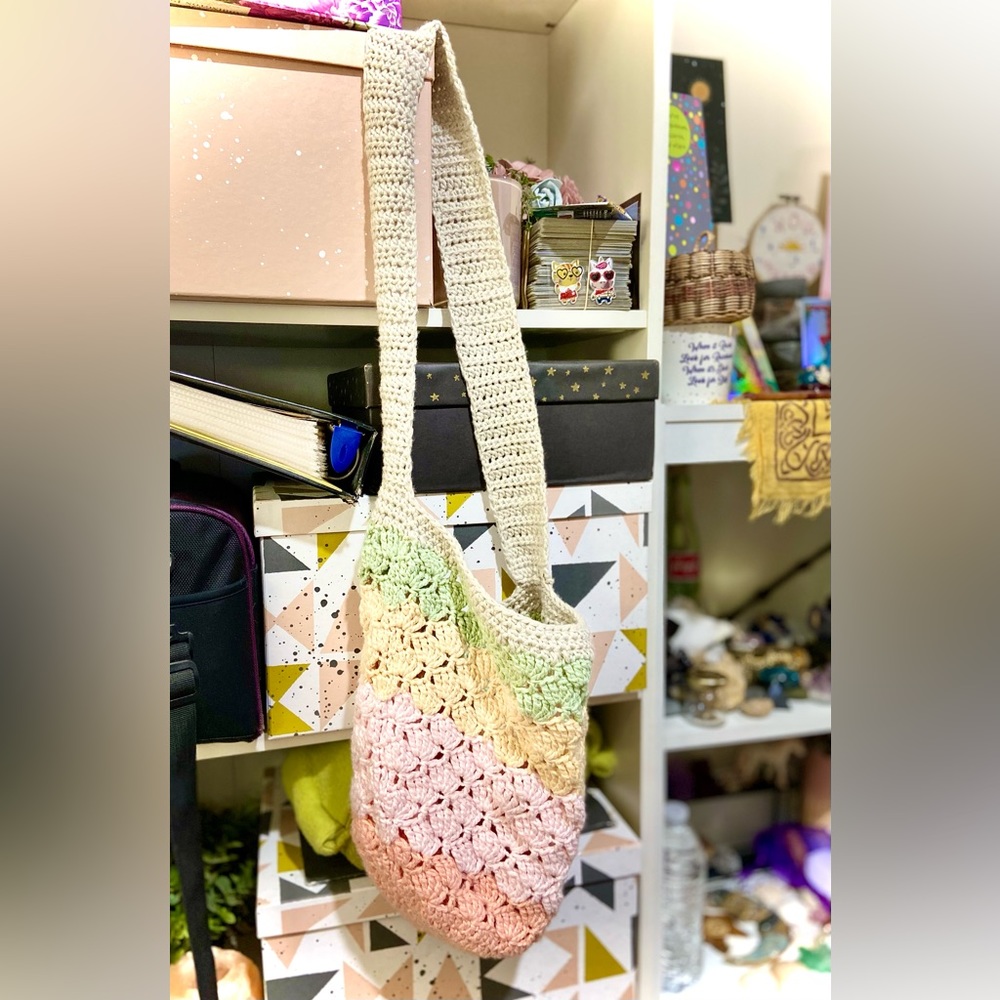 Handmade Crochet Market Bag Tote